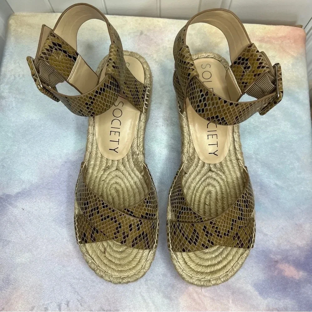 Sole Society Audrina Espadrille Platform Sandals, size 8